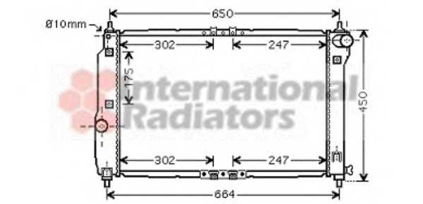 Радіатор охолодження CHEVROLET AVEO (T250, T255) (05-) 1.4 i 16V (вир-во Van Wezel) vanwezel 81002067