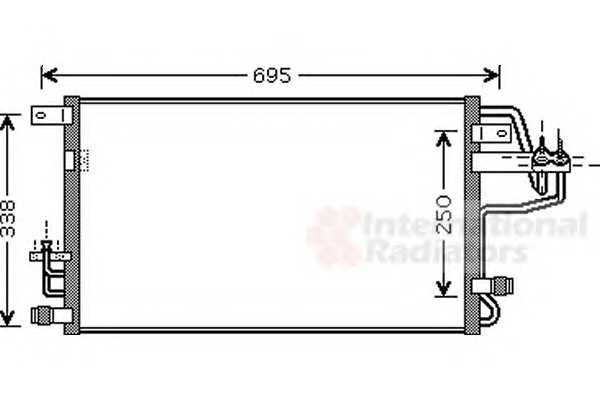 Конденсор кондиціонера TUCSON/SPORTAGE ALL 04- (Van Wezel) vanwezel 82005156