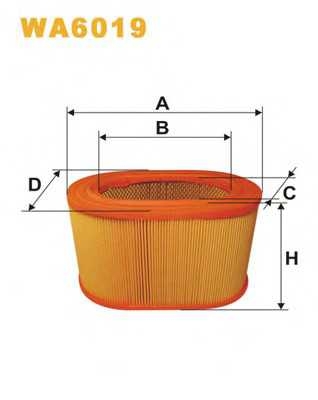 Фільтр повітряний MITSUBISHI GALANT WA6019/AE333/1 (вир-во WIX-FILTERS) wix wa6019