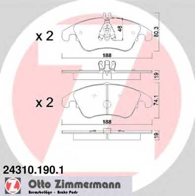 переднi W204 3.5i, W212 2.2CDI-3.5i 4-matic ottozimmermann 243101901