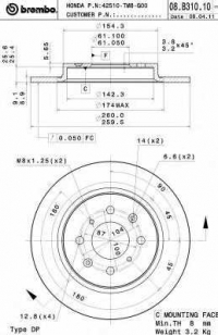 BREMBO 08.B310.10