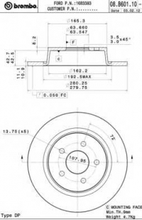 BREMBO 08.B601.10