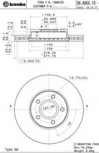 BREMBO 09.A905.10