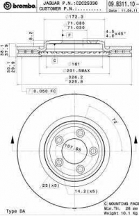 BREMBO 09.B311.11